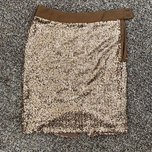 The LIMITED Gold Sequin Skirt